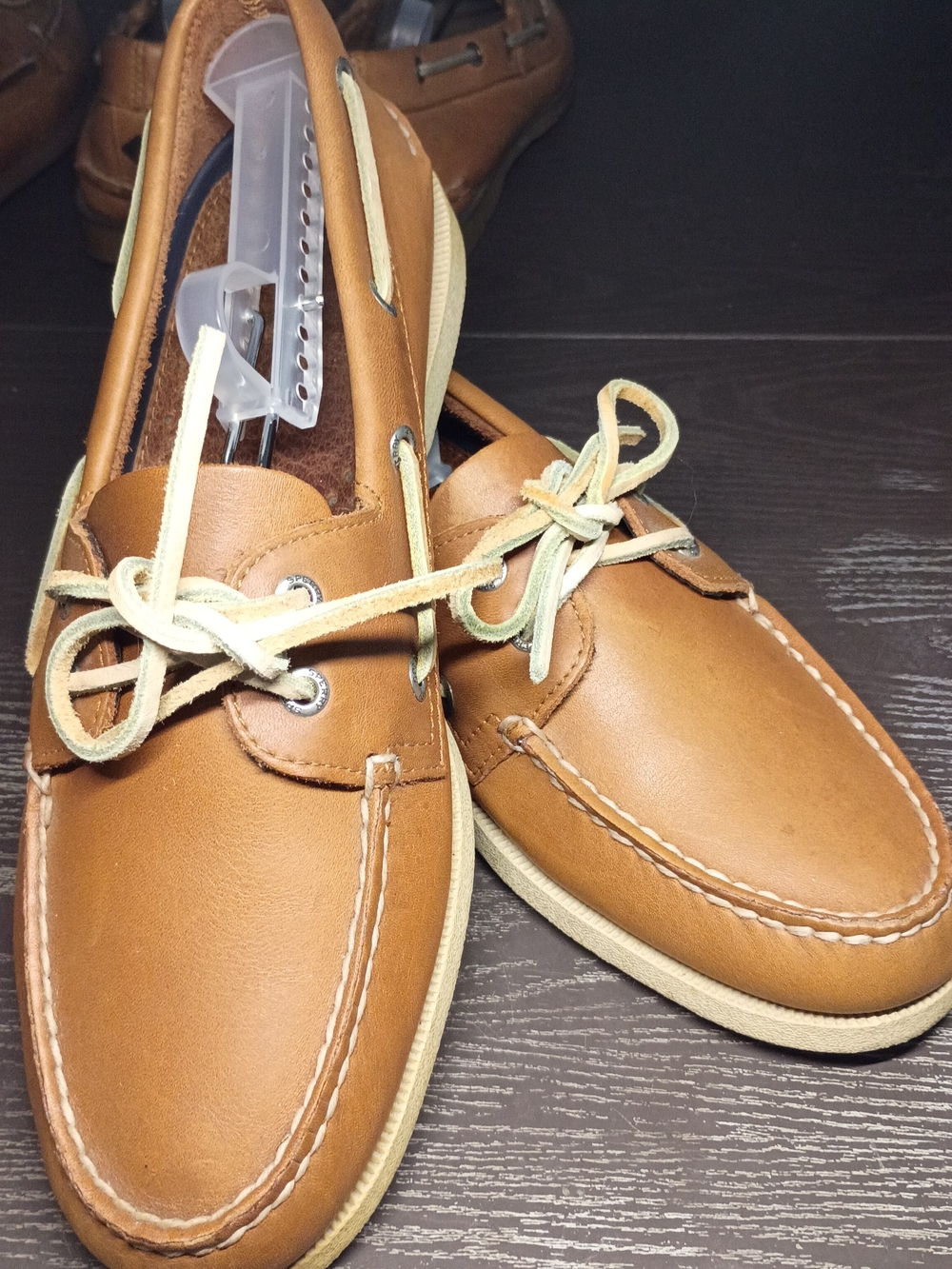 Sperry GOLD CUPend 10M Tan Leather Boat Shoes with Cream Trim. Men's 10M NEW!!!